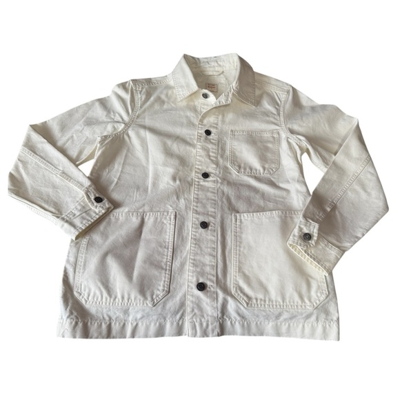 Old Navy Relaxed Magnolia Chore Jacket Ivory Utility Style - Women’s Size Small - Picture 6 of 12